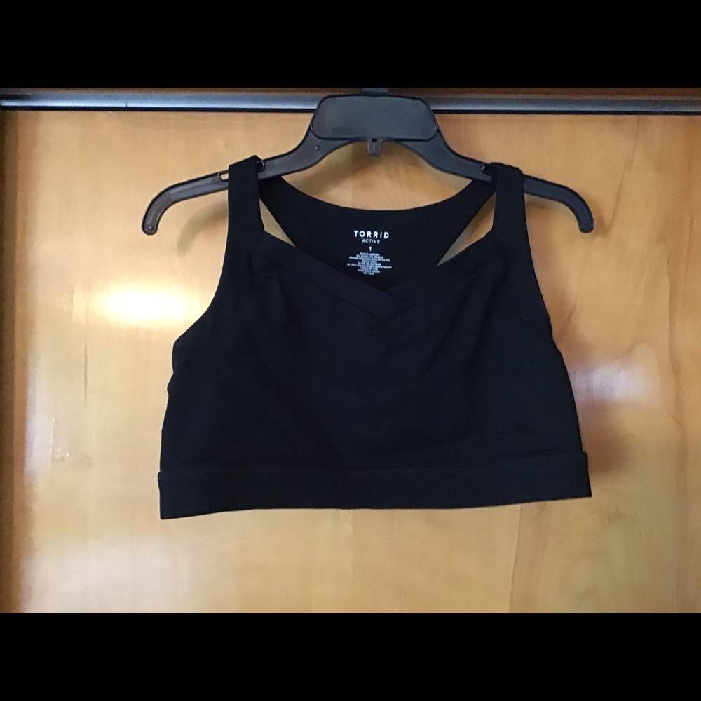 Torrid black sports bra